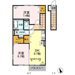 ダイヤモンドＡ（宮子町）の物件間取画像